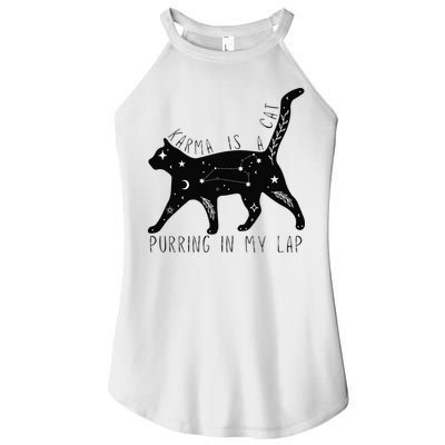 Karma is a Cat purring in my Lap Cat Lover Women's Perfect Tri Rocker Tank