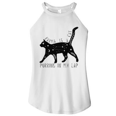 Karma is a Cat purring in my Lap Cat Lover Women’s Perfect Tri Rocker Tank