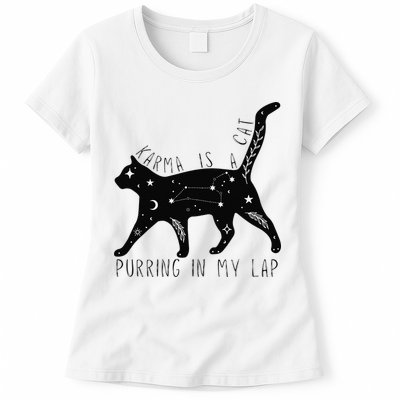 Karma is a Cat purring in my Lap Cat Lover Womens T-Shirt
