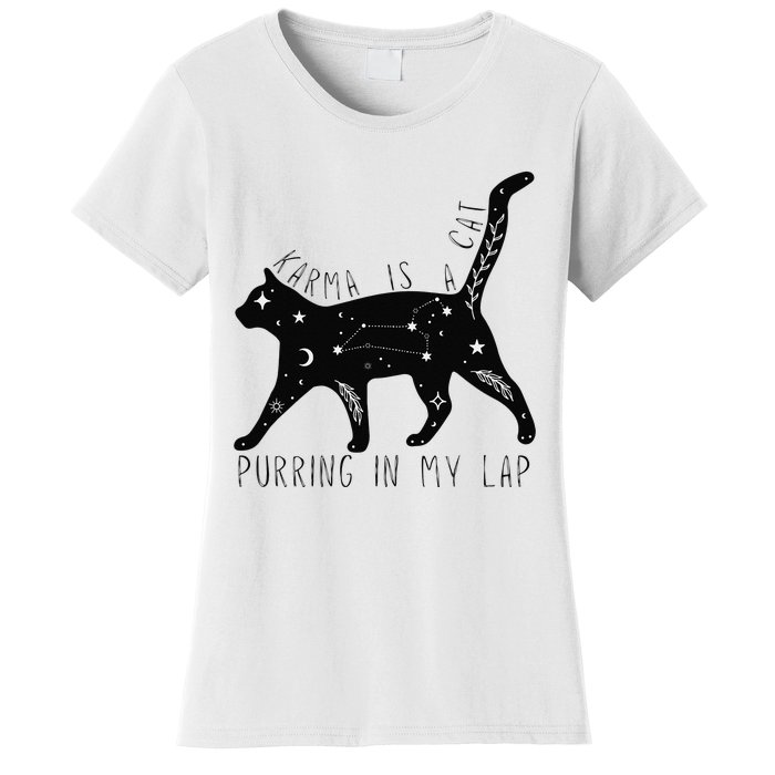 Karma is a Cat purring in my Lap Cat Lover Women's T-Shirt