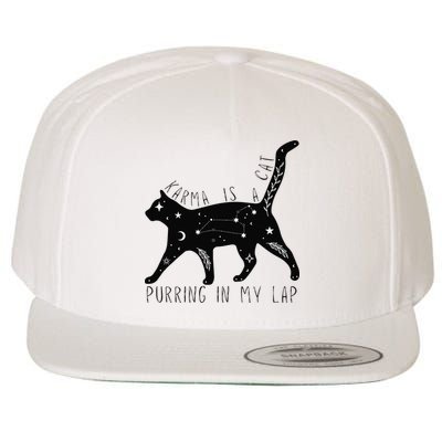 Karma is a Cat purring in my Lap Cat Lover Wool Snapback Cap