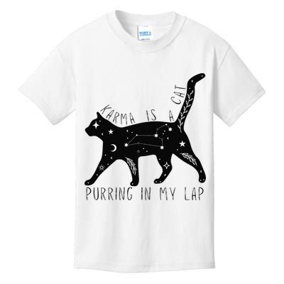 Karma is a Cat purring in my Lap Cat Lover Kids T-Shirt