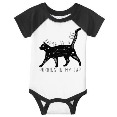 Karma is a Cat purring in my Lap Cat Lover Infant Baby Jersey Bodysuit
