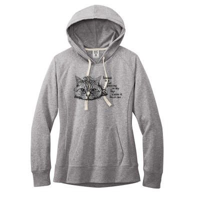 Karma Is A Cat Purring In My Lap Cause It Loves Me Cute Cat Christmas Women's Fleece Hoodie