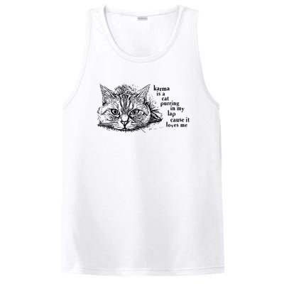 Karma Is A Cat Purring In My Lap Cause It Loves Me Cute Cat Christmas PosiCharge Competitor Tank