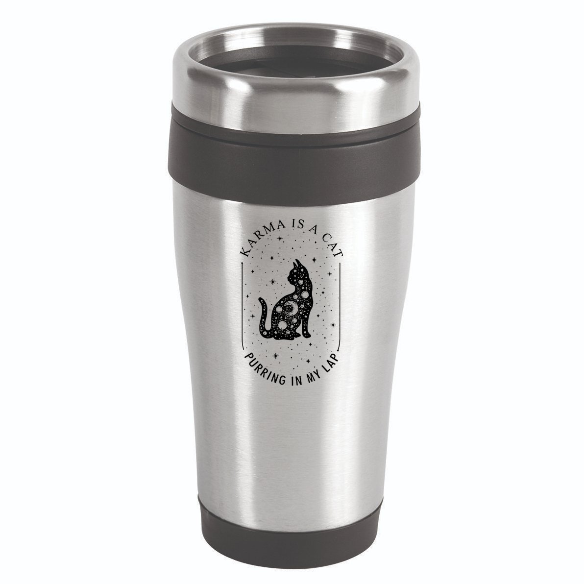 Karma Is A Cat Purring In My Lap 16oz Travel Tumbler