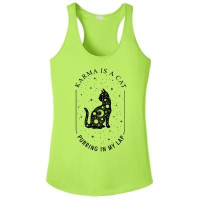 Karma Is A Cat Purring In My Lap Ladies PosiCharge Competitor Racerback Tank