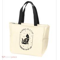 Karma Is A Cat Purring In My Lap Zip Tote Bag