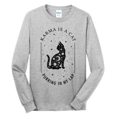 Karma Is A Cat Purring In My Lap Tall Long Sleeve T-Shirt