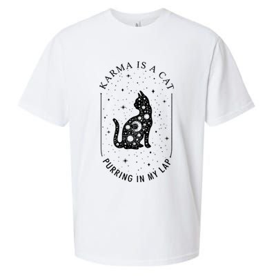 Karma Is A Cat Purring In My Lap Sueded Cloud Jersey T-Shirt