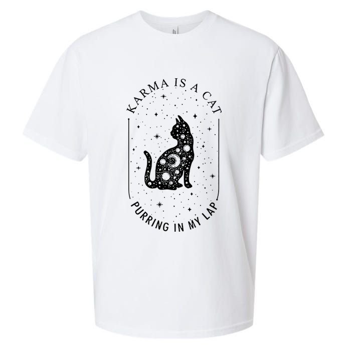 Karma Is A Cat Purring In My Lap Sueded Cloud Jersey T-Shirt