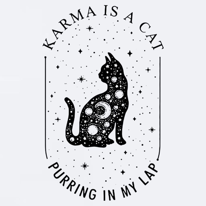 Karma Is A Cat Purring In My Lap Sueded Cloud Jersey T-Shirt