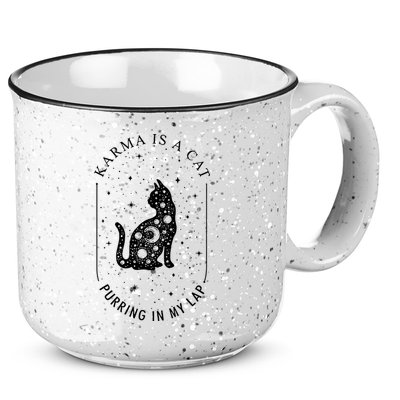 Karma Is A Cat Purring In My Lap 15oz Campfire Ceramic Mug