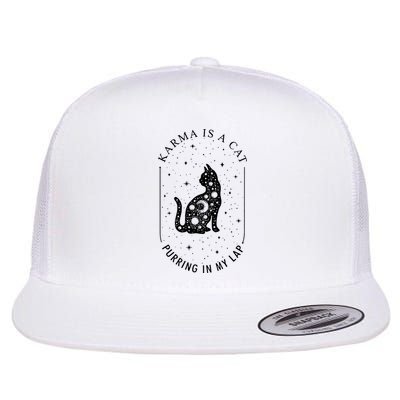 Karma Is A Cat Purring In My Lap Flatbill Hat