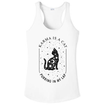Karma Is A Cat Purring In My Lap Ladies PosiCharge Competitor Racerback Tank