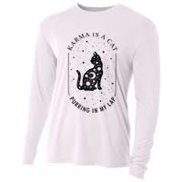 Karma Is A Cat Purring In My Lap Cooling Performance Long Sleeve Crew