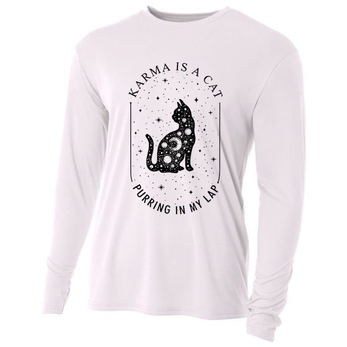 Karma Is A Cat Purring In My Lap Cooling Performance Long Sleeve Crew
