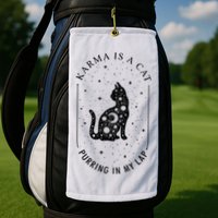 Karma Is A Cat Purring In My Lap Golf Towel