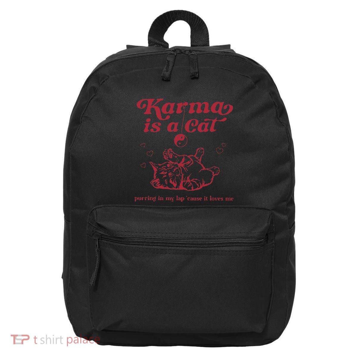 Karma Is A Cat Music Lover Fan Gift 16 in Basic Backpack