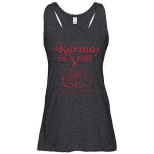 Karma Is A Cat Music Lover Fan Gift Ladies Essential Flowy Tank