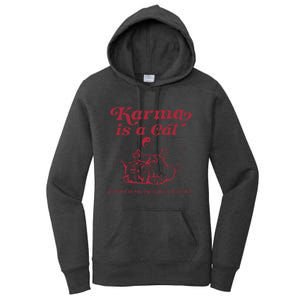 Karma Is A Cat Music Lover Fan Gift Women's Pullover Hoodie