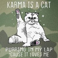 Karma Is A Cat Purring In My Lap Cause Its Loves Me Legacy Tie Dye Trucker Hat