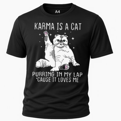 Karma Is A Cat Purring In My Lap Cause Its Loves Me Performance Shirt