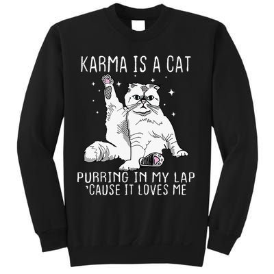 Karma Is A Cat Purring In My Lap Cause Its Loves Me Sweatshirt