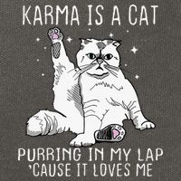 Karma Is A Cat Purring In My Lap Cause Its Loves Me Cotton Canvas Backpack