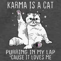 Karma Is A Cat Purring In My Lap Cause Its Loves Me Vector Backpack