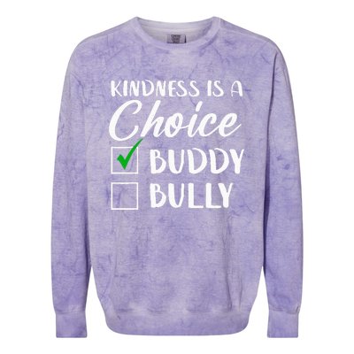 Kindness Is A Choice Orange Anti Bullying Unity Day Colorblast Crewneck Sweatshirt