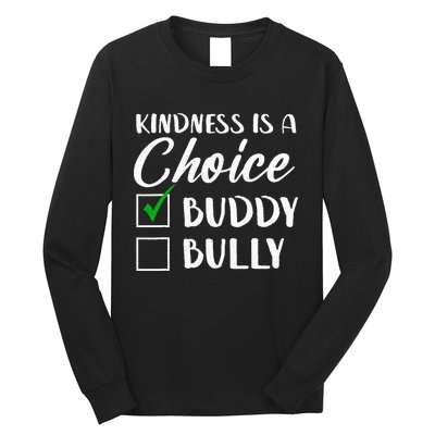 Kindness Is A Choice Orange Anti Bullying Unity Day Long Sleeve Shirt