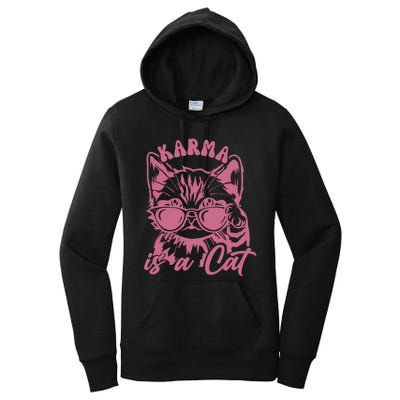 Karma Is A Cat Women's Pullover Hoodie