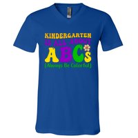 Kindergarten Is All About The Abcs For Teachers Gift V-Neck T-Shirt