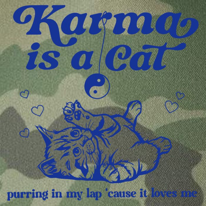 Karma Is A Cat Purring In My Lap Legacy Tie Dye Trucker Hat
