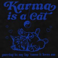 Karma Is A Cat Purring In My Lap Ladies PosiCharge Tri-Blend Wicking Tank