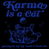 Karma Is A Cat Purring In My Lap Drawstring Bag