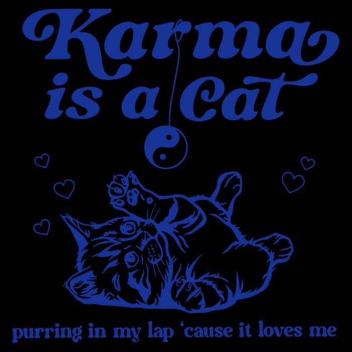 Karma Is A Cat Purring In My Lap Drawstring Bag