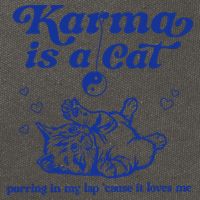 Karma Is A Cat Purring In My Lap Cotton Canvas Backpack