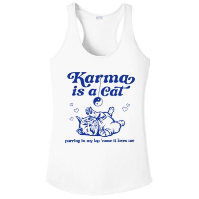 Karma Is A Cat Purring In My Lap Ladies PosiCharge Competitor Racerback Tank