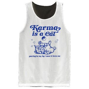 Karma Is A Cat Purring In My Lap Mesh Reversible Basketball Jersey Tank