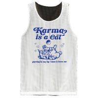 Karma Is A Cat Purring In My Lap Mesh Reversible Basketball Jersey Tank