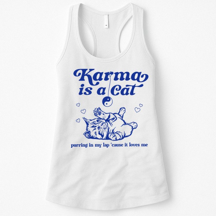 Karma Is A Cat Purring In My Lap Womens Tank Top