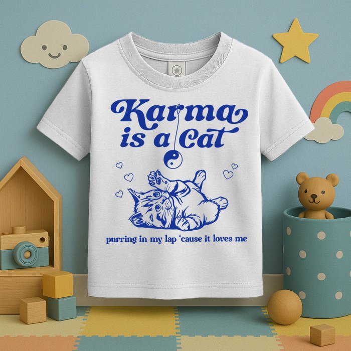 Karma Is A Cat Purring In My Lap Toddler T-Shirt
