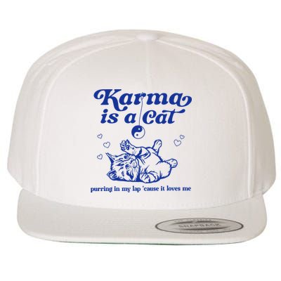 Karma Is A Cat Purring In My Lap Wool Snapback Cap
