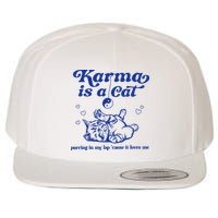 Karma Is A Cat Purring In My Lap Wool Snapback Cap