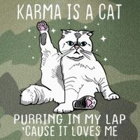 Karma Is A Cat Purring In My Lap Cause It Loves Me Cat Lover Essential Legacy Tie Dye Trucker Hat