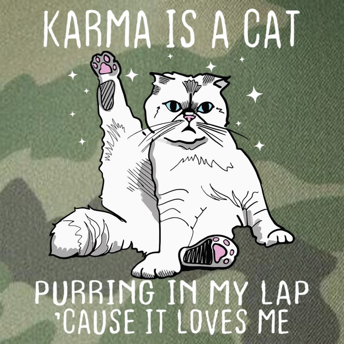 Karma Is A Cat Purring In My Lap Cause It Loves Me Cat Lover Essential Legacy Tie Dye Trucker Hat