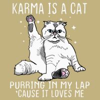 Karma Is A Cat Purring In My Lap Cause It Loves Me Cat Lover Essential Performance Shirt