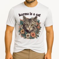 Karma Is A Cat Retro Floral Cooling Performance Crew T-Shirt